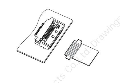 翻蓋臥貼0.5mm Pitch H2.0（帶扣、大焊片）